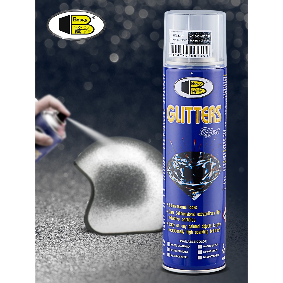 !!สินค้าขายดี!! BOSNY สีสเปรย์ประกายเพชร สีสเปรย์อเนกประสงค์ สเปรย์พ่นสี BOSNY Glitter Spray
