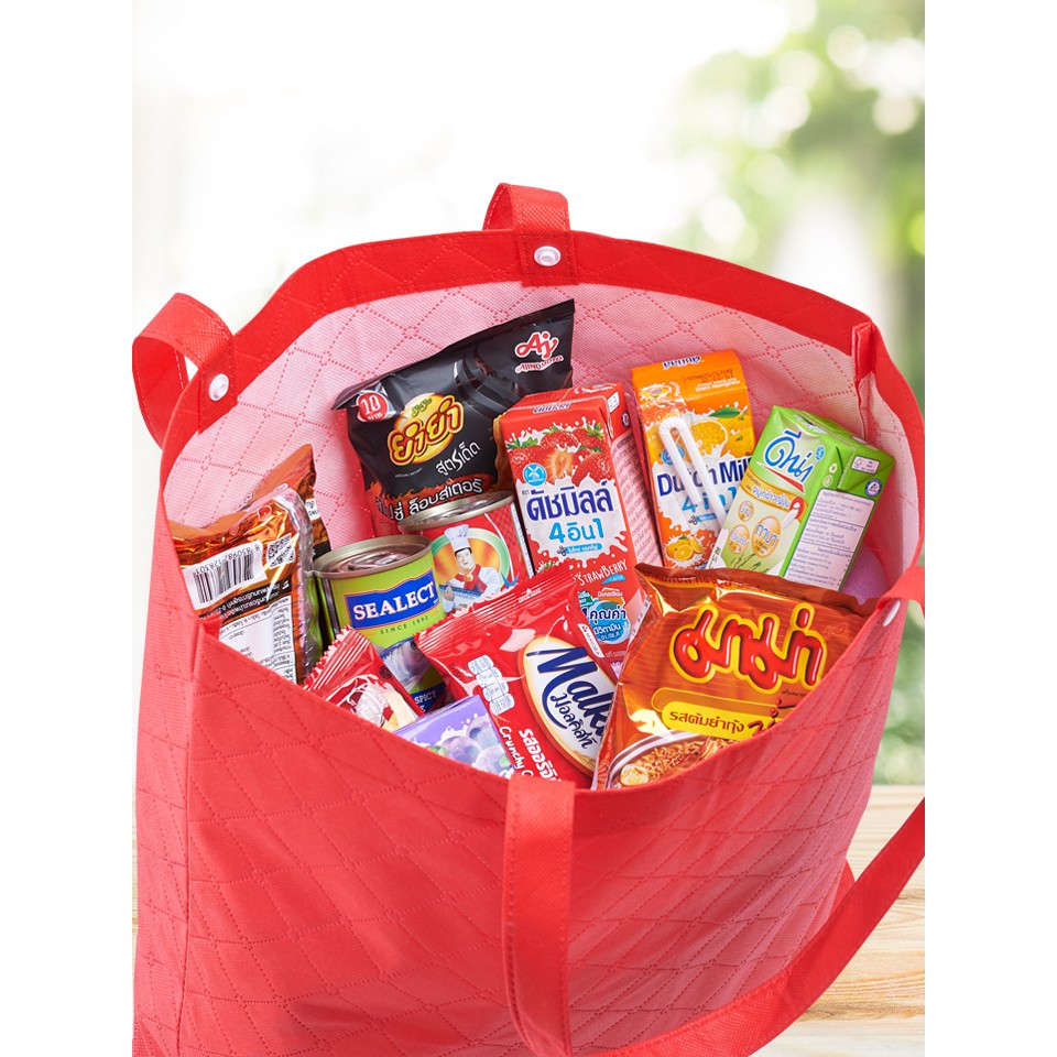 !!สินค้าขายดี!! ถุงช้อปปิ้งอเนกประสงค์ ถุงผ้าร่มพับได้ ถุงผ้ารักษ์โลก Shopping Bag