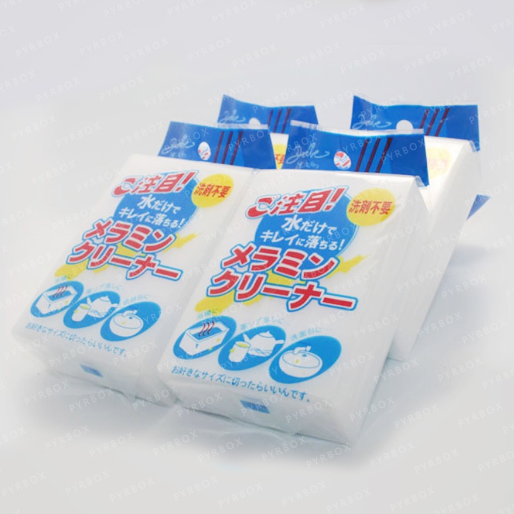 ฟองน้ำมหัศจรรย์ เช็ดคราบ ฟองน้ำนาโน เช็ดคราบได้ดี ขจัดคราบหนัก คราบฝัง ฟองน้ำทำความสะอาด Magic Sponge