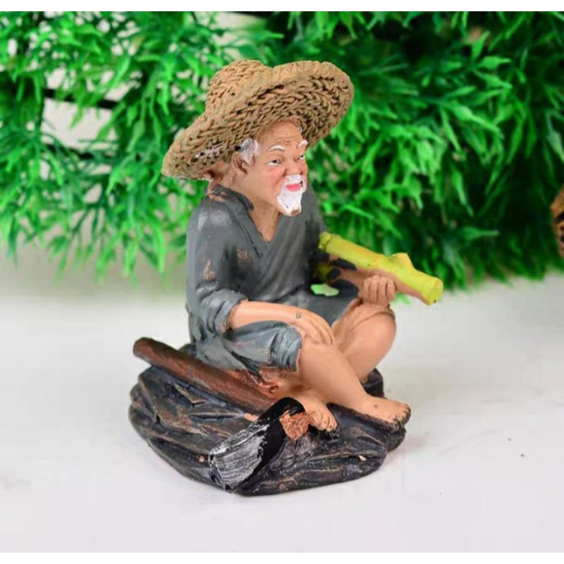 ตาแป๊ะตกปลาแป๊ะตกแต่งสวนขนาดเล็ก