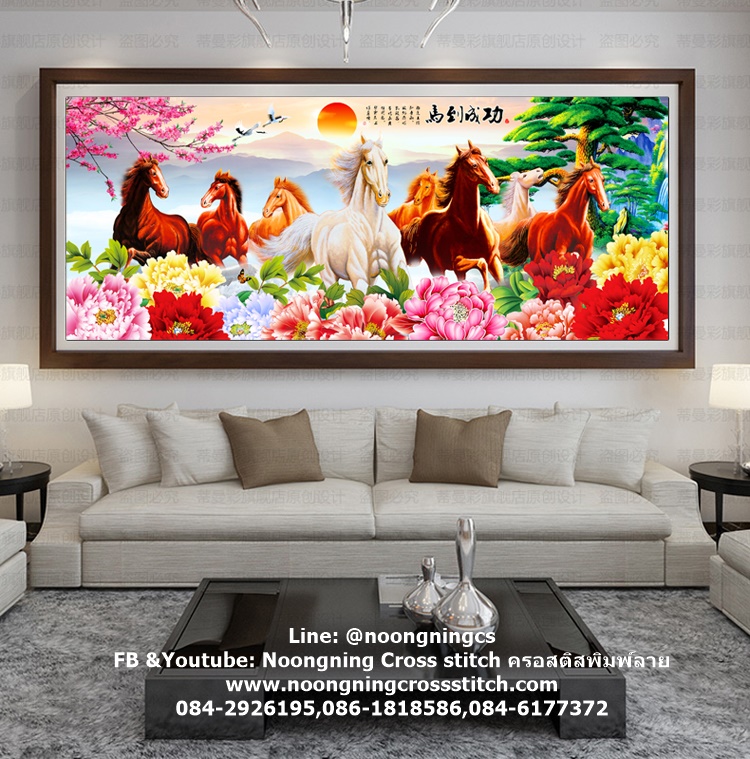 มังกรขาว ครอสติสคริสตัล Diamond painting โมเสก ภาพติดเพชร งานฝีมือทำที่บ้าน DIY