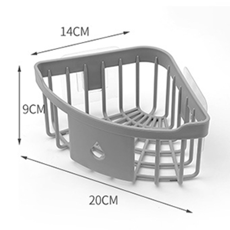 Bring2Home ชั้นวางของติดผนังห้องน้ำ ชั้นวางของสามเหลี่ยม