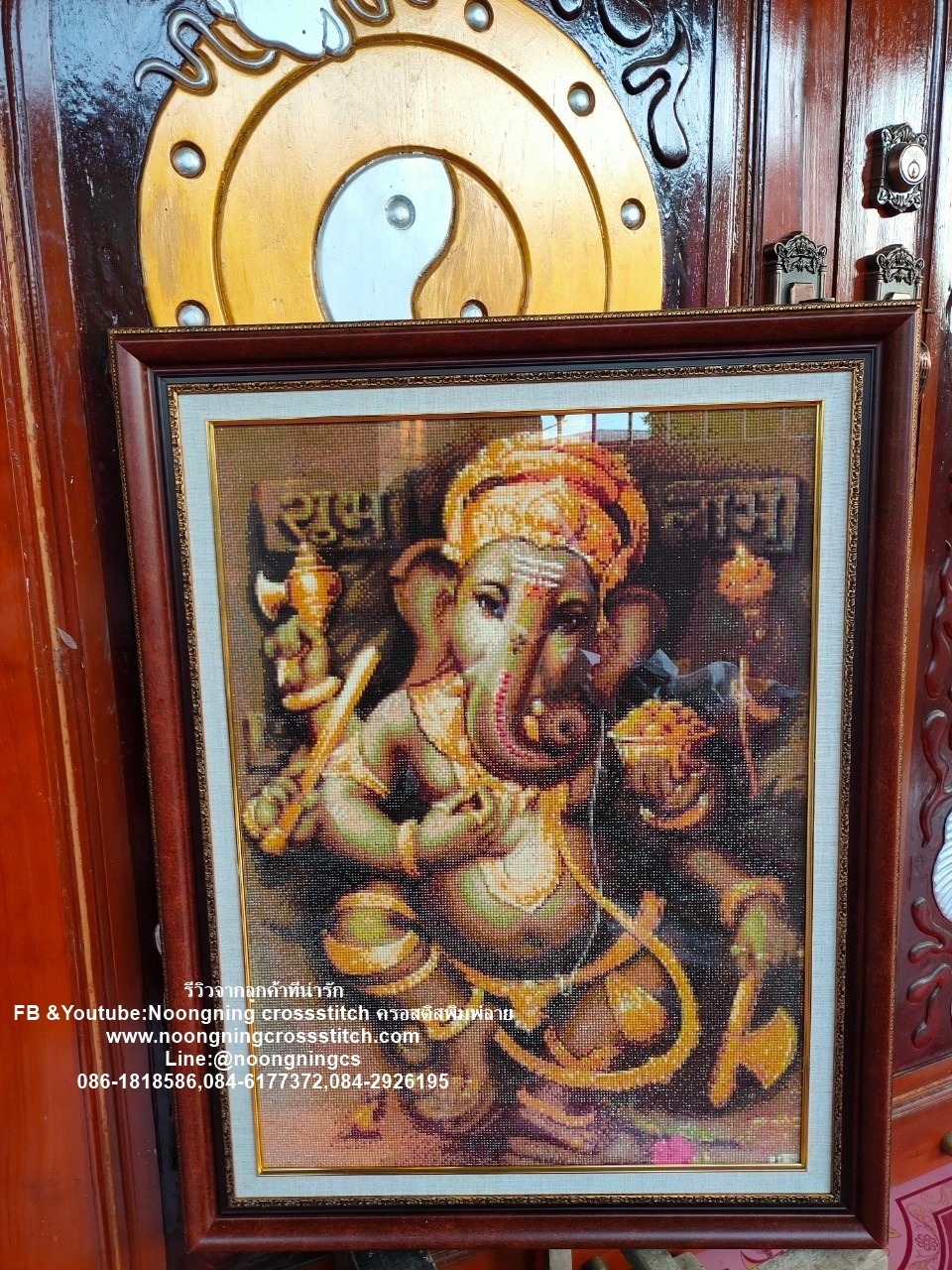 แมวน้อย VSเสือขาว ครอสติสคริสตัล Diamond painting โมเสก ภาพติดเพชร งานฝีมือทำที่บ้าน DIY