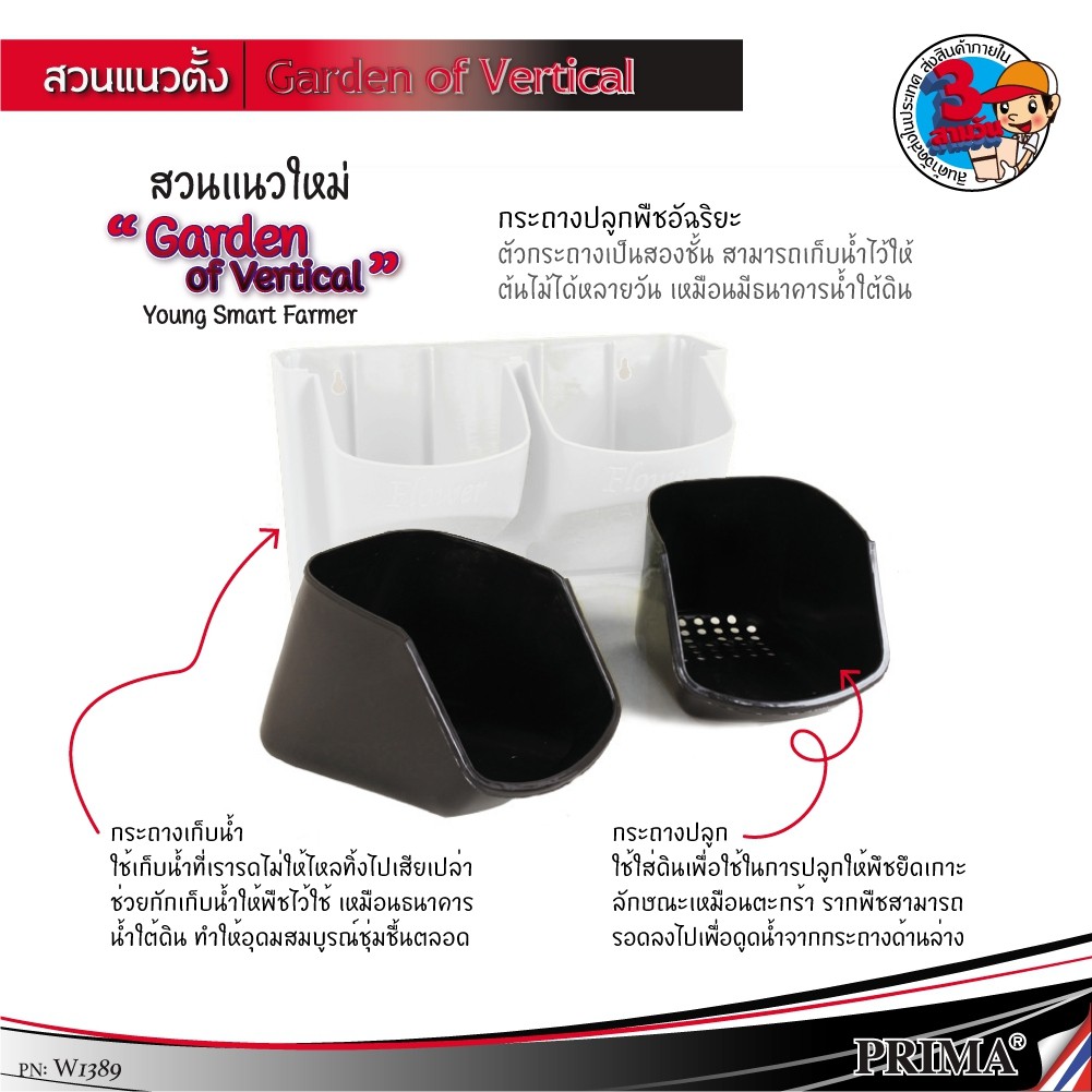 กระถางต้นไม้ แนวตั้ง สวน Garden of vertical ประหยัดพื้นที่แถมดูสวยงาม