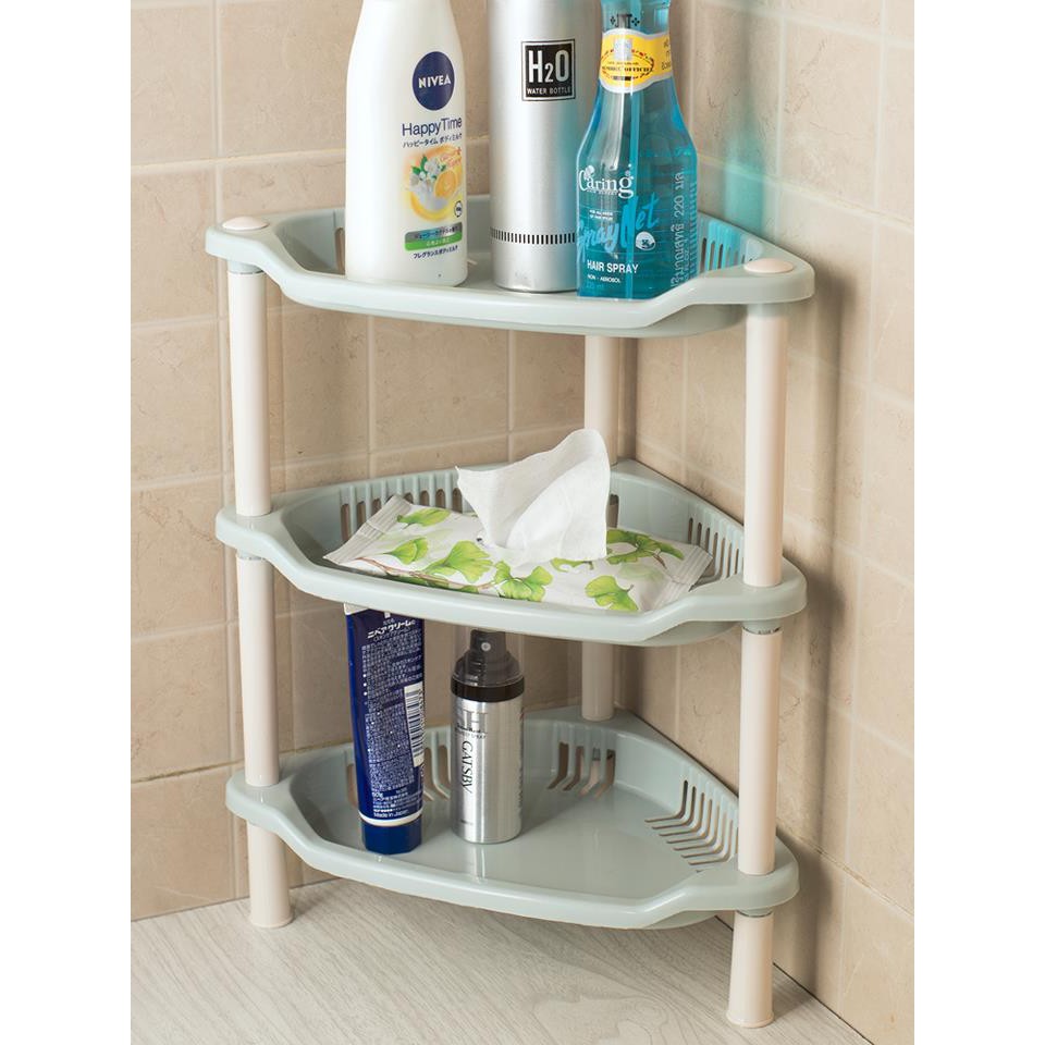 !!สินค้าขายดี!! ชั้นวางของแบบเข้ามุมในห้องน้ำ ชั้นวางแชมพู Bathroom Corner Shelf