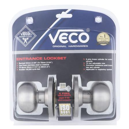 ลูกบิดทั่วไป VECO 3691 70 MM สีเงิน น้ำหนักเบา ติดตั้งง่าย