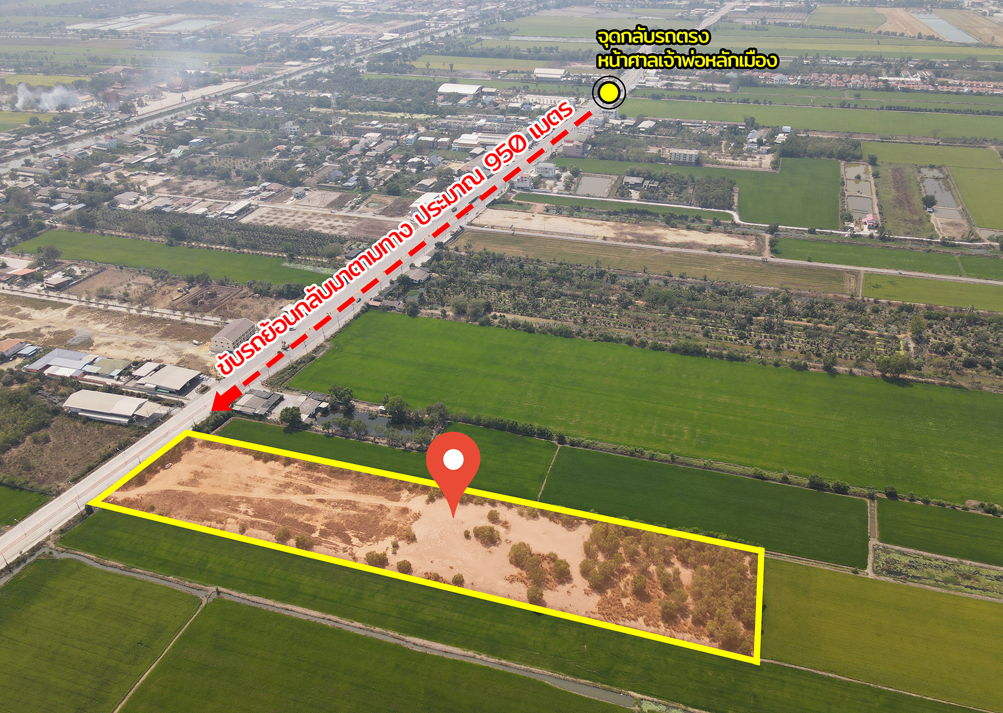 72119-ขายที่ดิน ติดถนนลาดบัวหลวง - ไม้ตรา ลาดบัวหลวง พระนครศรีอยุธยา