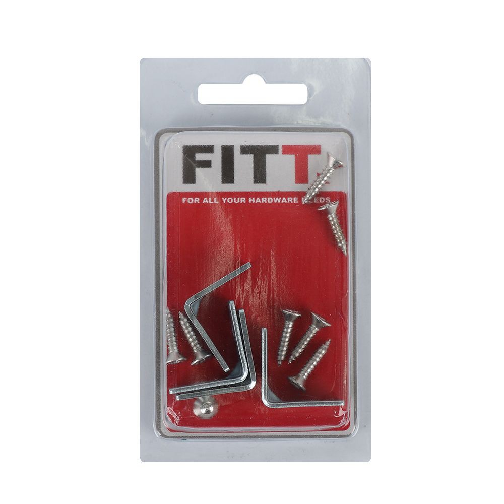 เหล็กฉาก ตัว L FITT 20X20 MM 4 ชิ้น L-SHAPE BRACKET FITT 20X20MM SET 4 PIECES