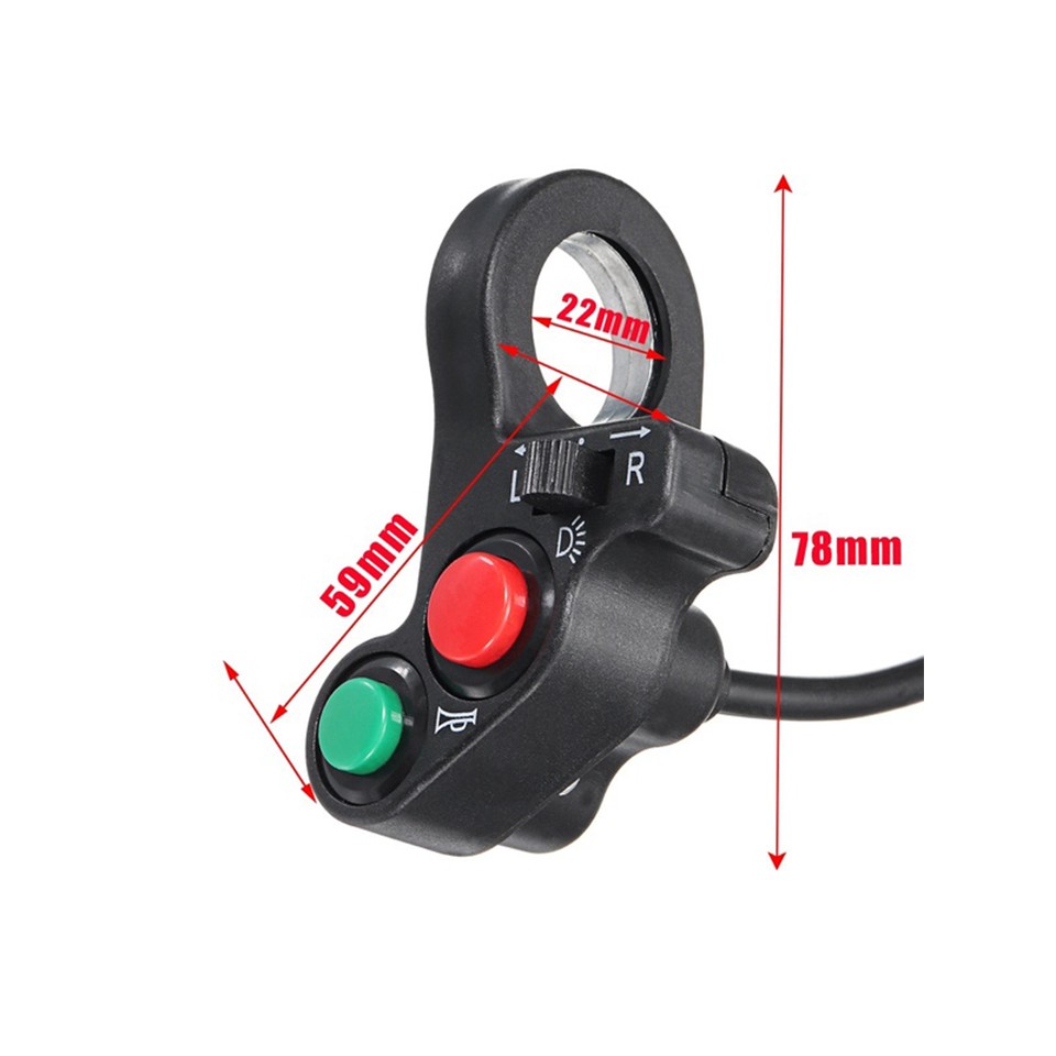 !!สินค้าขายดี!! สวิตช์แฮนด์อเนกประสงค์ ติดรถมอเตอร์ไซค์ Universal Multi-Switch For Motorcycles