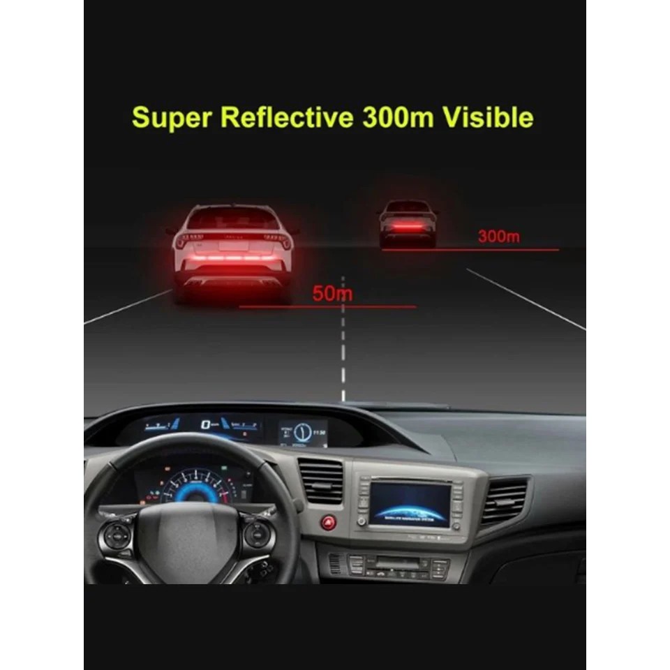 !!สินค้าขายดี!! สติ๊กเกอร์สะท้อนแสงติดท้ายรถยนต์ 5 ชิ้น/เซ็ต CAR Reflective Sticker