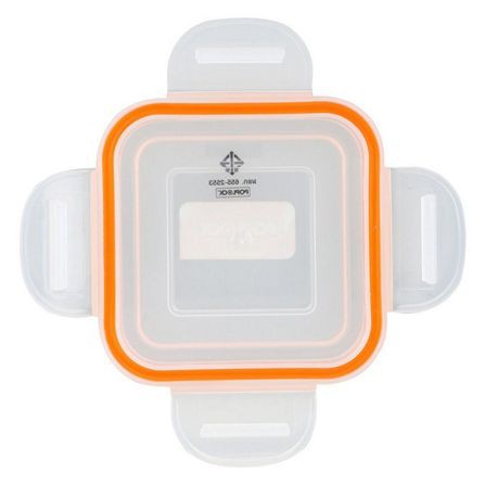 กล่องอาหารเหลี่ยมสูง POPLOCK 9141M 0.85 ลิตร สีส้ม เก็บอาหารโดยไม่มีกลิ่นออกมารบกวน