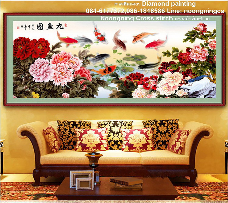 กุหลาบ ครอสติสคริสตัล Diamond painting โมเสก ภาพติดเพชร งานฝีมือ DIY