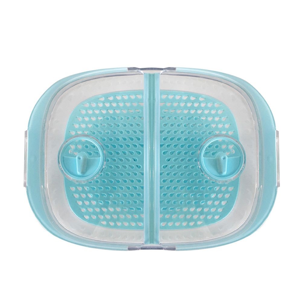 กล่องจัดเก็บในตู้เย็น DUO FRESH KEEPER สีฟ้า DUO FRESH KEEPER BLUE