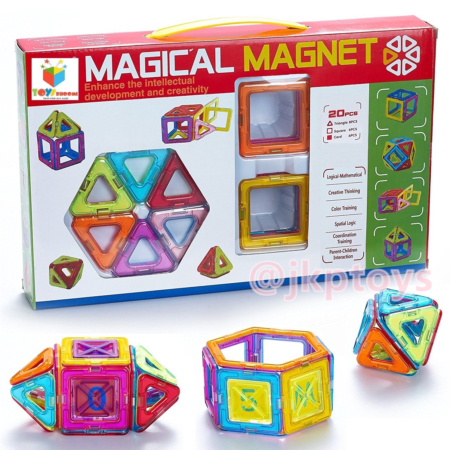 Magical Magnet - ตัวต่อแม่เหล็กเสริมไอคิว รุ่น 20 ชิ้น