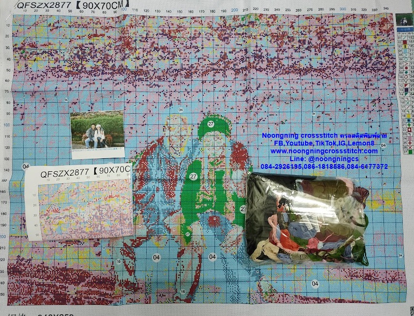 ครอสติส สั่งทํา 90x70ซม รูปตามแบบที่คุณต้องการ ชุดปักครอสติส พิมพ์ลาย ครอสติสจีน งานฝีมือทำที่บ้าน DIY