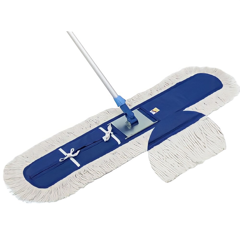 Tomkada - ชุดไม้ถูพื้น ดักฝุ่นได้ยอดเยี่ยม ม็อพดันฝุ่น หน้ากว้าง 100 ซม. ใยสีขาวครบชุด