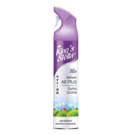 KINGS STELLA แอร์พลัส กลิ่นสวีสโอโซน ขนาด 300 มล. สีม่วง