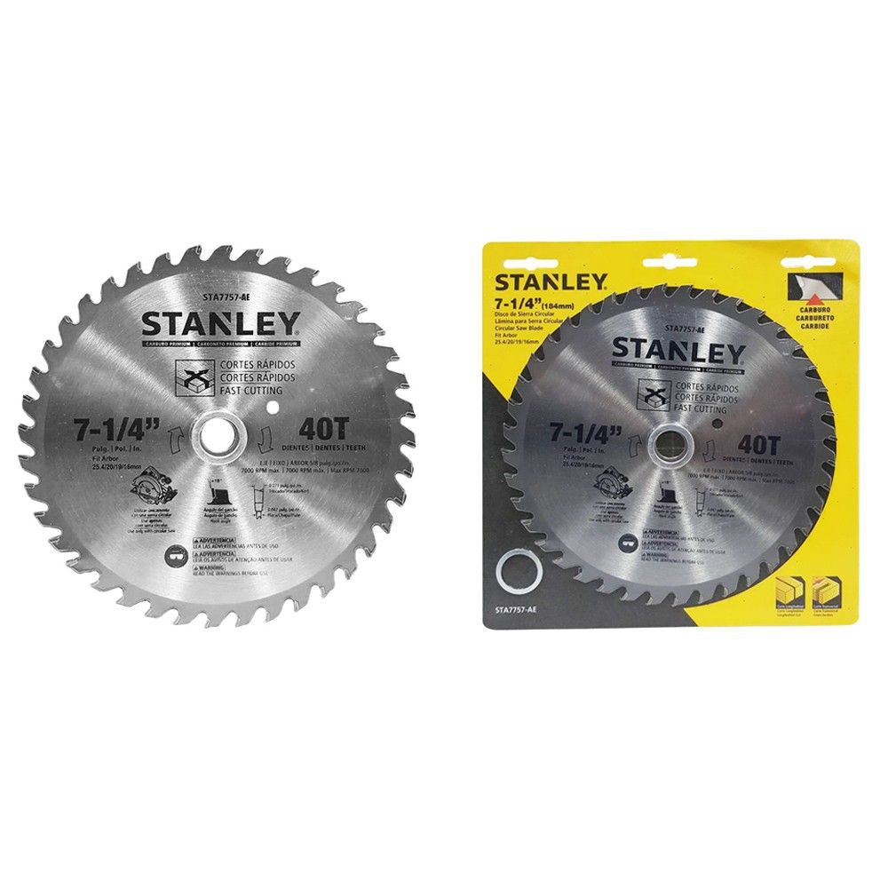 ใบเลื่อยวงเดือน STANLEY STA7757 7 นิ้ว 40 ซี่ เครื่องมือเลื่อยและอุปกรณ์ CIRCULAR SAW BLADE STANLEY STA7757 7" 40T