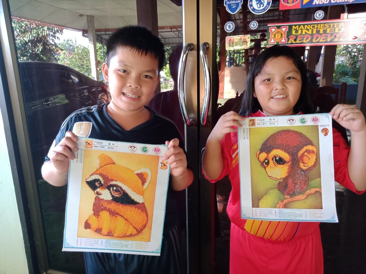 หงส์คู่เล่นน้ำ ในลำธาร ครอสติสคริสตัล Diamond painting โมเสก ภาพติดเพชร งานฝีมือทำที่บ้าน DIY