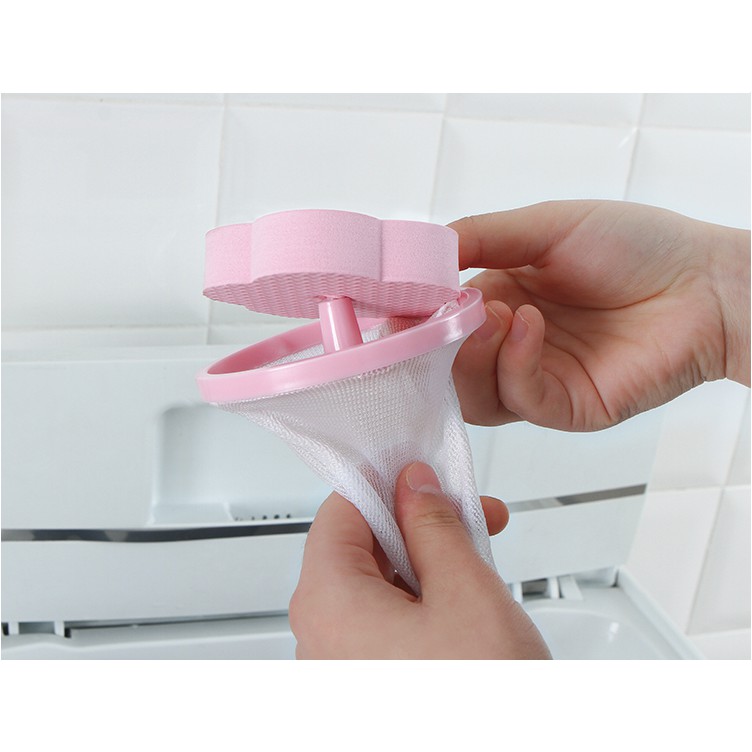 ตาข่ายดอกไม้ กรองขนแมว กรองขนสัตว์ กรองฝุ่น [สำหรับเครื่องซักผ้าฝาบน]