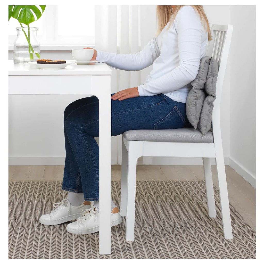 หมอน หมอนอิง หมอนโซฟาOMTÄNKSAM ออมแทงค์ซาม หมอนรองอเนกประสงค์, เทา, 50x75 ซม.