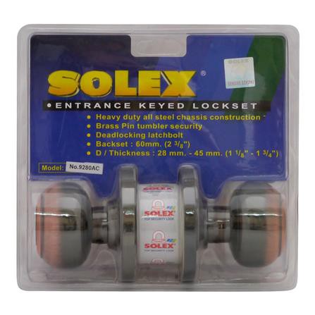 ลูกบิดทั่วไป SOLEX 9280BN หัวจัน BK/PB น้ำหนักเบา ติดตั้งง่าย