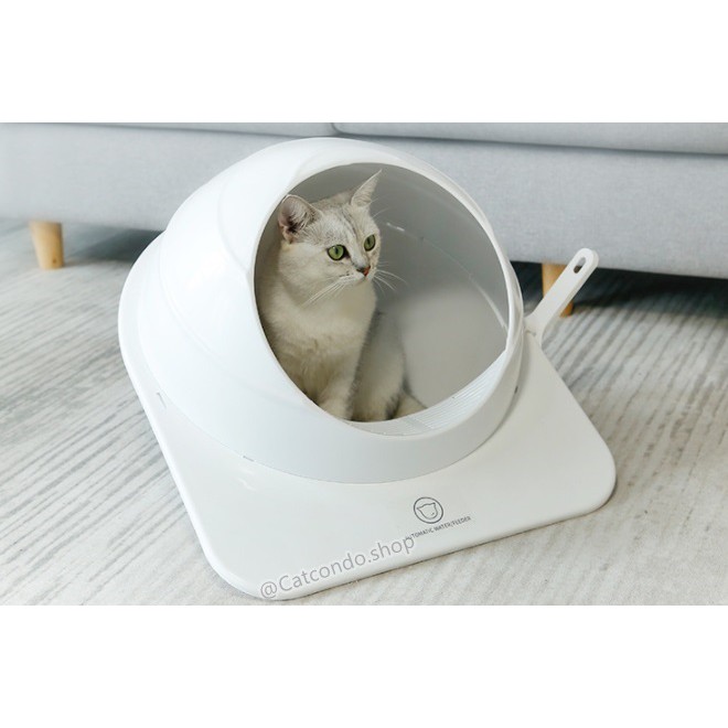 ❤️ห้องน้ำแมว ห้องน้ำแคปซูล กระบะทราย กันกระเด็น❤️