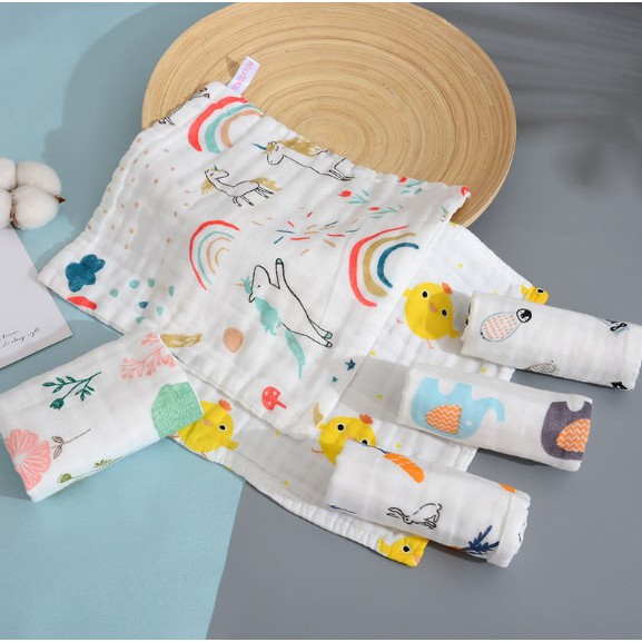 ผ้าเช็ดหน้า 25*25 cm. ผ้าเช็ดหน้าเด็ก ผ้าเช็ดปาก ผ้าเช็ดมือ
