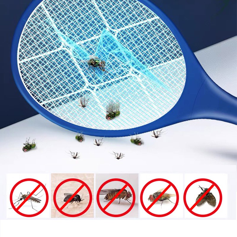 ไม้ช็อตยุง ไม้ตียุงไฟฟ้า ที่ดักยุงไฟฟ้า ตาข่ายสามชั้น ช็อตยุงไม่ช็อตมือ ใช้งานทนทาน ชาร์จไฟบ้าน ช็อตแรง