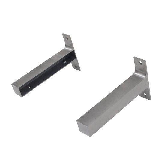 KASSA HOME แขนรับชั้นไม้ รุ่น SSBL190 ขนาด 19.1 x 3.2 x 2.9 ซม. (2 ชิ้น/ชุด) สีเงิน สวยงาม โดดเด่น ดูทันสมัย