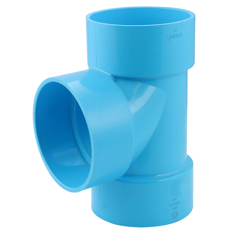 ท่อประปา ข้อต่อ ท่อน้ำ ท่อPVC ข้อต่อสามทาง-บาง SCG 4 นิ้ว สีฟ้า FAUCET TEE PVC SOCKET PVC SCG 4" LITE BLUE