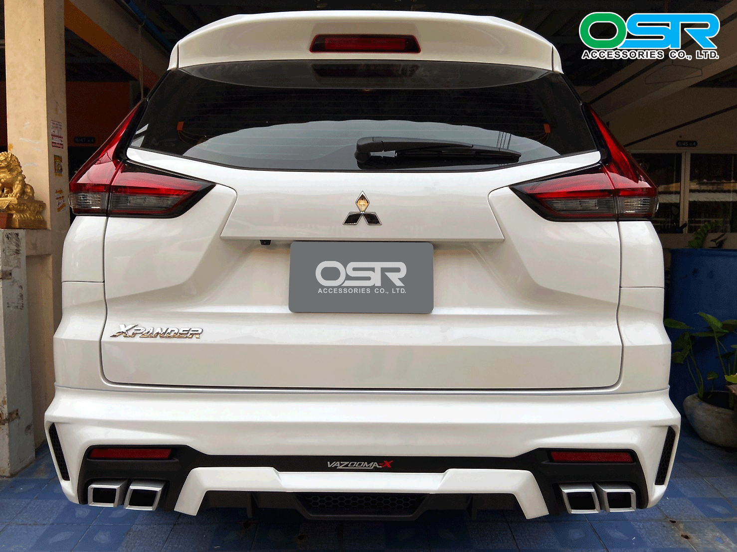 ชุดแต่งรถ-สเกิร์ต-อุปกรณ์แต่งรถ Mitsubishi Xpander ทรง Vazoomer-X By OSR