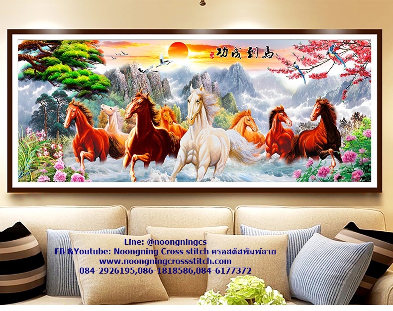 แก๊งแมวเหมียว ครอสติสคริสตัล Diamond painting โมเสก ภาพติดเพชร งานฝีมือทำที่บ้าน DIY