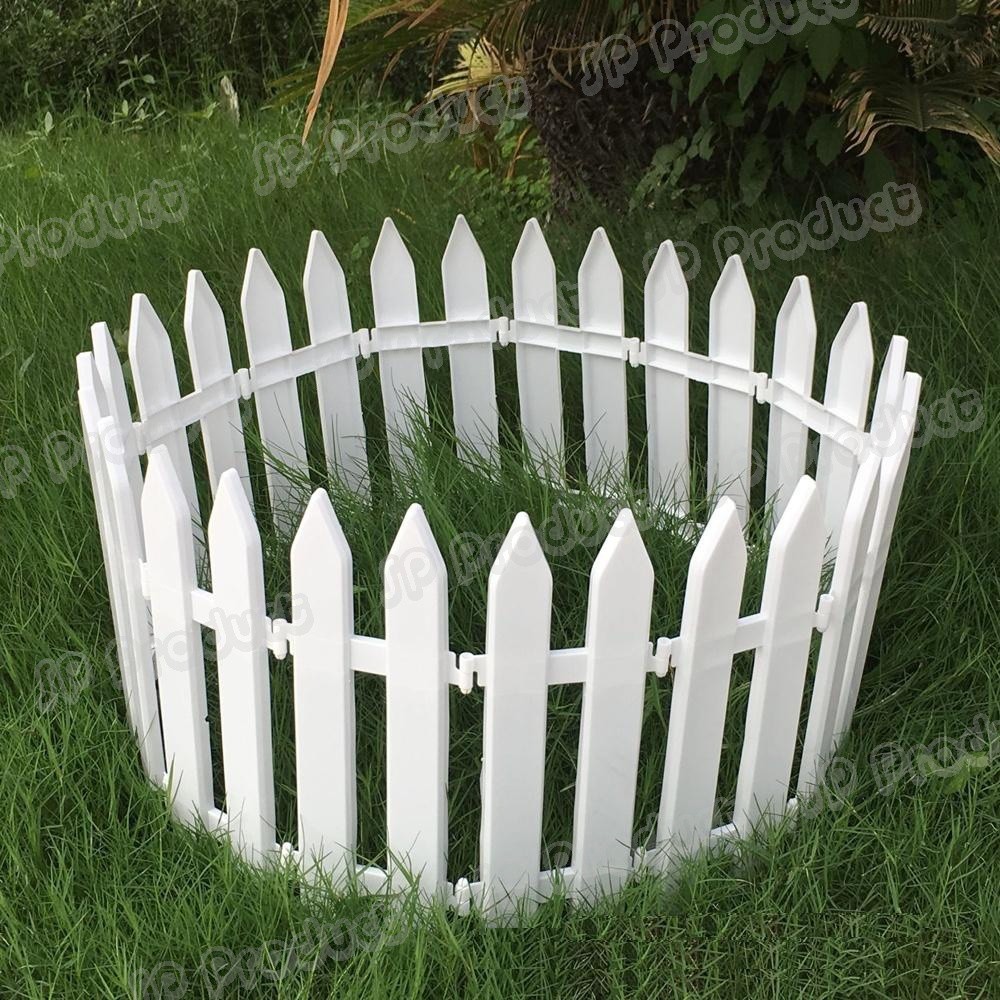 Plastic Fence (10 ชิ้น) รั้วพลาสติกแต่งสวน เชื่อมต่อกัน สีขาว
