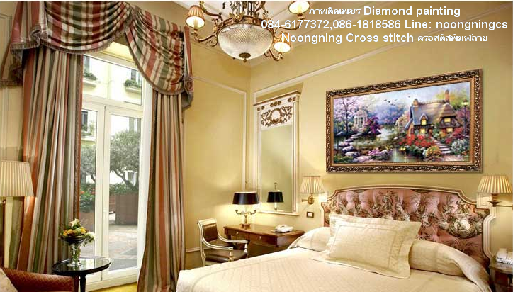 ทิวทัศน์ ครอสติสคริสตัล Diamond painting โมเสก ภาพติดเพชร งานฝีมือ DIY