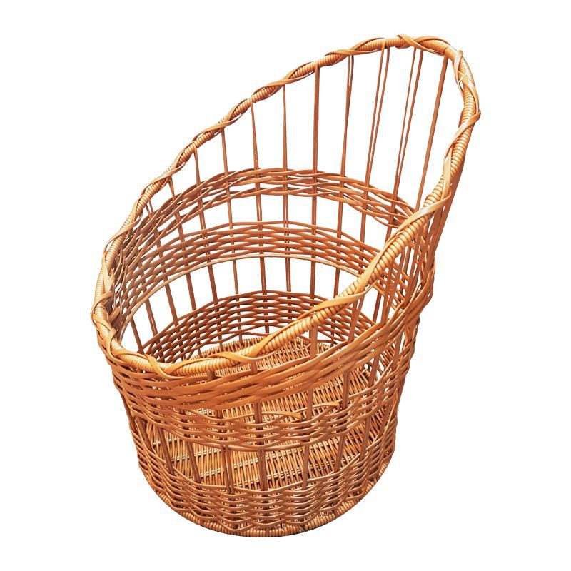 KH ตะกร้าหวายเทียมอเนกประสงค์ ขนาด 34.5 x 39 x 20/40 ซม. สีน้ำตาลอ่อน รุ่น ZY19230CH สำหรับใช้จัดตกแต่งอาหาร