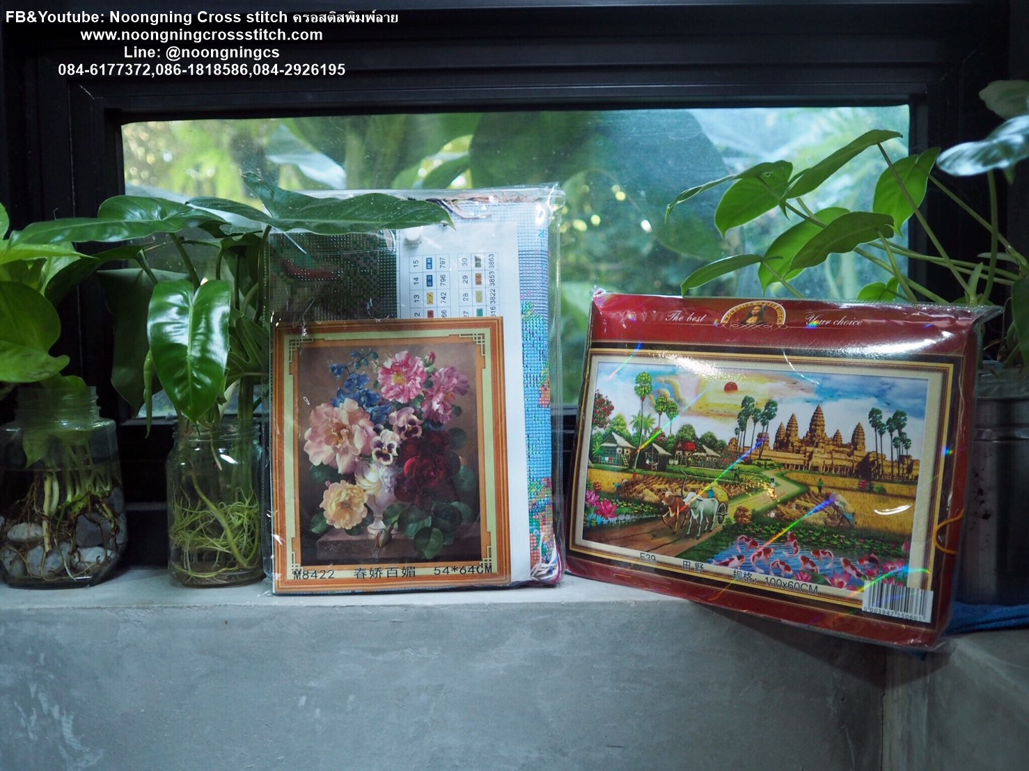 ม้า8มงคล ชุดปักครอสติส พิมพ์ลาย ครอสติสจีน งานฝีมือทำที่บ้าน DIY