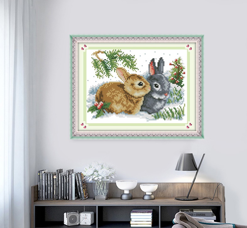 หอไอเฟล ปารีส ชุดปักครอสติช พิมพ์ลาย ครอสติสจีน งานฝีมือ DIY