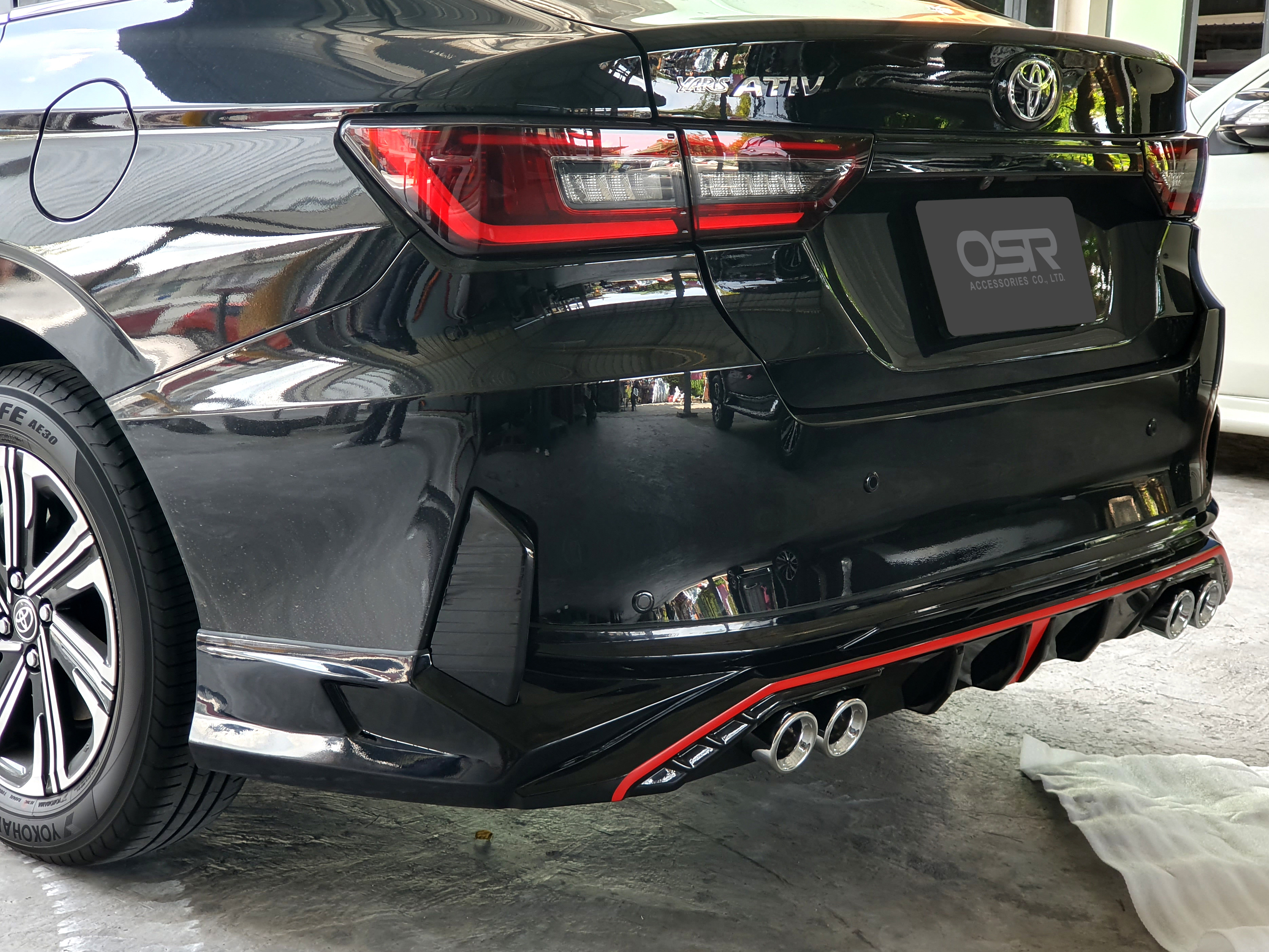 ชุดแต่งรถ-สเกิร์ต-สปอยเลอร์ Toyota New Yaris Ativ 2022 2023 2024