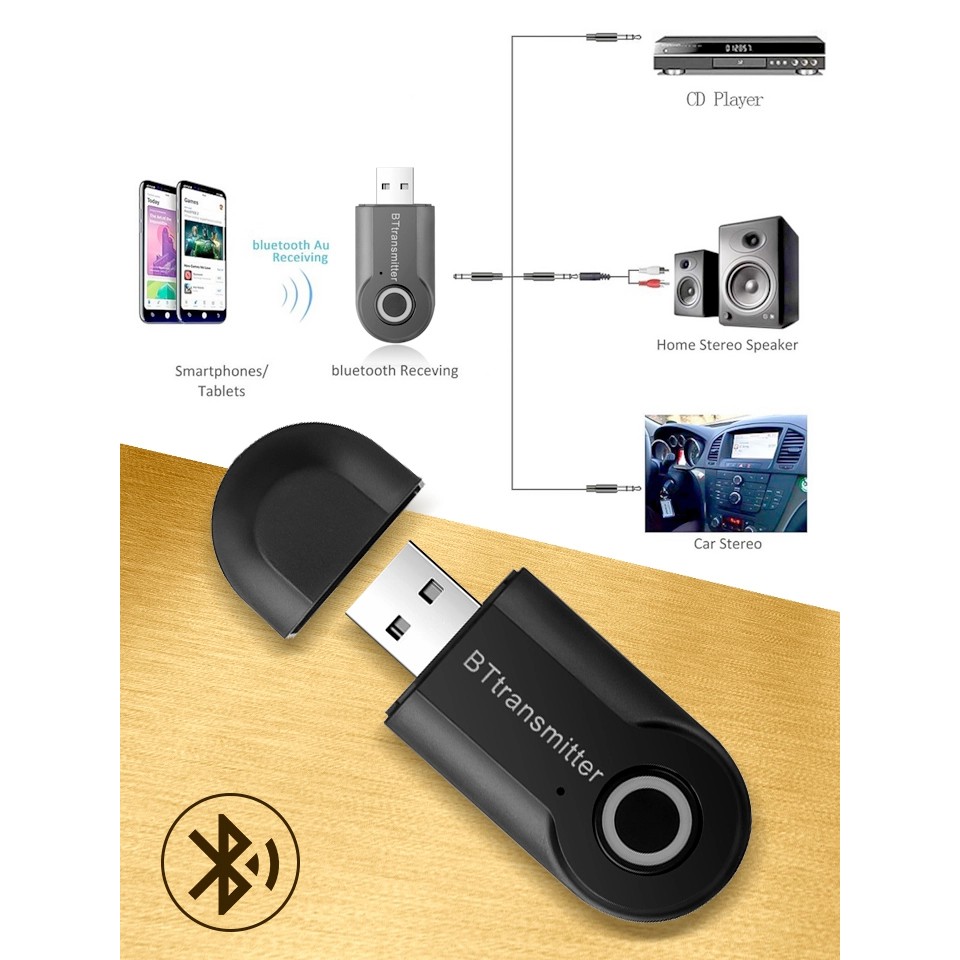 !!สินค้าขายดี!! เครื่องส่งสัญญาณ Bluetooth อุปกรณ์ส่งสัญญาณบรูทูธ Wireless Audio Transmitter