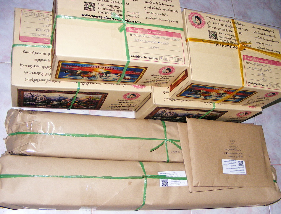 ม้า8 น้ำตกภูเขาต้นสนดอกเหมย ครบมงคล ชุดปักครอสติส พิมพ์ลาย ครอสติสจีน งานฝีมือทำที่บ้าน DIY