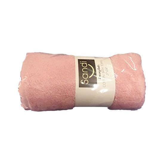 SANDI ผ้าขนหนูเช็ดตัว ROLL รุ่น HY3276-PK ขนาด 27 x 54 นิ้ว สีชมพู Cotton 100% อย่างดีที่คัดสรรมาเป็นพิเศษ