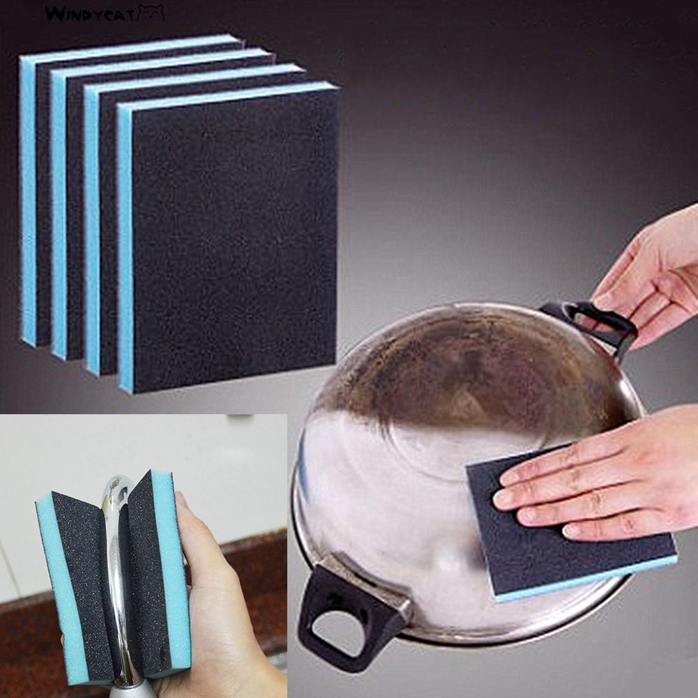 @windycat@ 1 พีซีนาโนเมตรไดมอนด์แซนด์เมจิกฟองน้ำการขจัดคราบตะกรันครัวบ้านแปรงทำความสะอาด