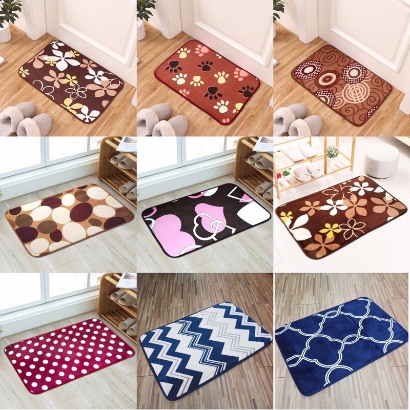 Sale รุ่นหนา‼️พรมเช็ดเท้า 40 x 60 (ไม่ใช่งานโรงเกลือ) เมมโมรี่โฟม ดูดซับดีมากๆ กันลื่น แห้งเร็ว พรมปูพื้น พรมห้องน้ำ