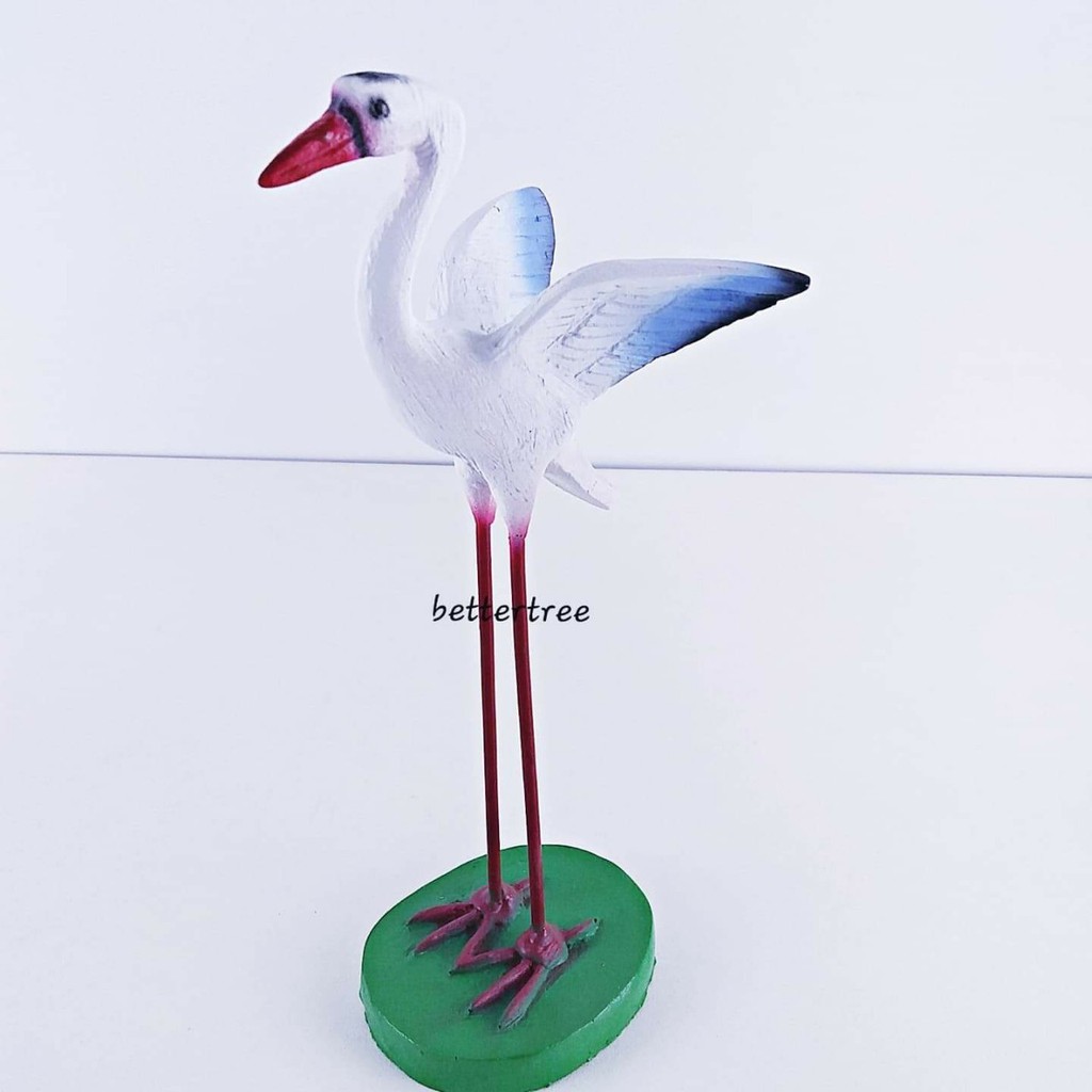 นกกระยาง ไซส์เล็ก ของตกแต่งสวน ตกแต่งบ่อปลา อุปกรณ์ตกแต่งสวน รูปปั้น ตุ๊กตาตกแต่งสวน