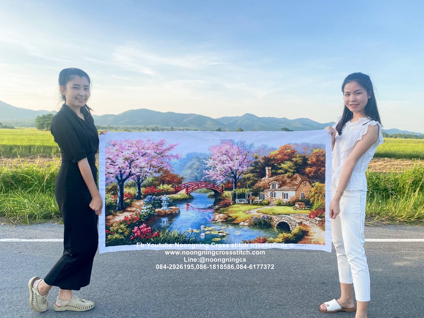 ครอสติสปักสำเร็จ ขนาด150x70cm ไม่รวมกรอบ งานฝีมือ DIY