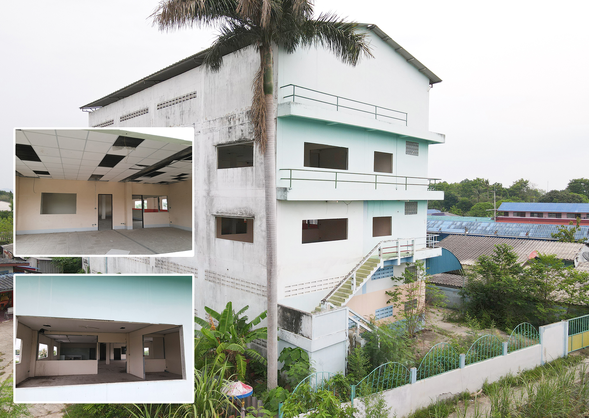 86348 ขายตึกแถว3ชั้น ที่ดิน1ไร่ ศรีราชา ชลบุรี ตลาดข๊ง