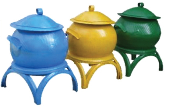 ถังขยะยางรถยนต์ ทรงกลม ขนาดบรรจุ 80 ลิตร