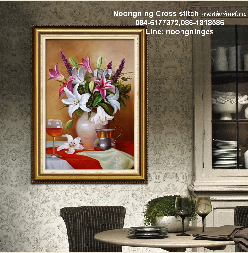 วิว ชุดปักครอสติช พิมพ์ลาย ครอสติสจีน งานฝีมือ DIY