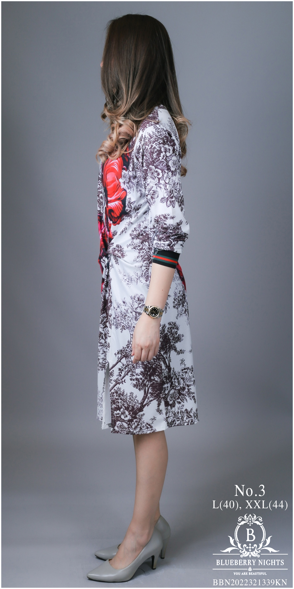 SaLe++14100 เดรสทีเชิ้ตผ้ายืดโพลีเอสเตอร์ผสมเนื้อนุ่มเกรดพรีเมี่ยม ตัดเย็บสวยเนี้ยบสไตล์แบรนด์เนมสุดหรู แพทเทิร์นเสื้อคอกลมแขนยาวปลายแขนยางยืด ช่วงเอวเย็บม้วนเกลียวช่วยอำพรางพุง #ซ่อนพุง ให้ดู #ผอมมีเอว ค่ะ พิมพ์ลายสีคมชัดสวยเป๊ะ ใส่สวยได้ทุกๆโอกาส หรูหรา